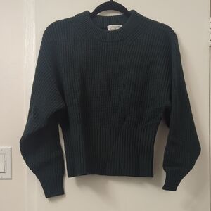 NWOT & Other Stories Stockholm Atelier Crop Chunky Dark Green Sweater Size XS